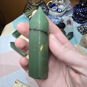 Green Aventurine Tower 3.25” Healing Crystal Point – Luck Abundance – New